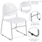 Flash Furniture White Plastic Stack Chair RUT-188-WH-GG - alternate 4